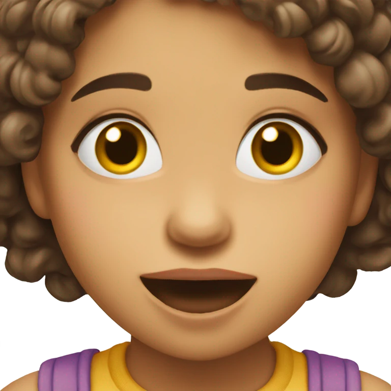 Girl bites the corner of her lips and closes her eyes in excitement emoji