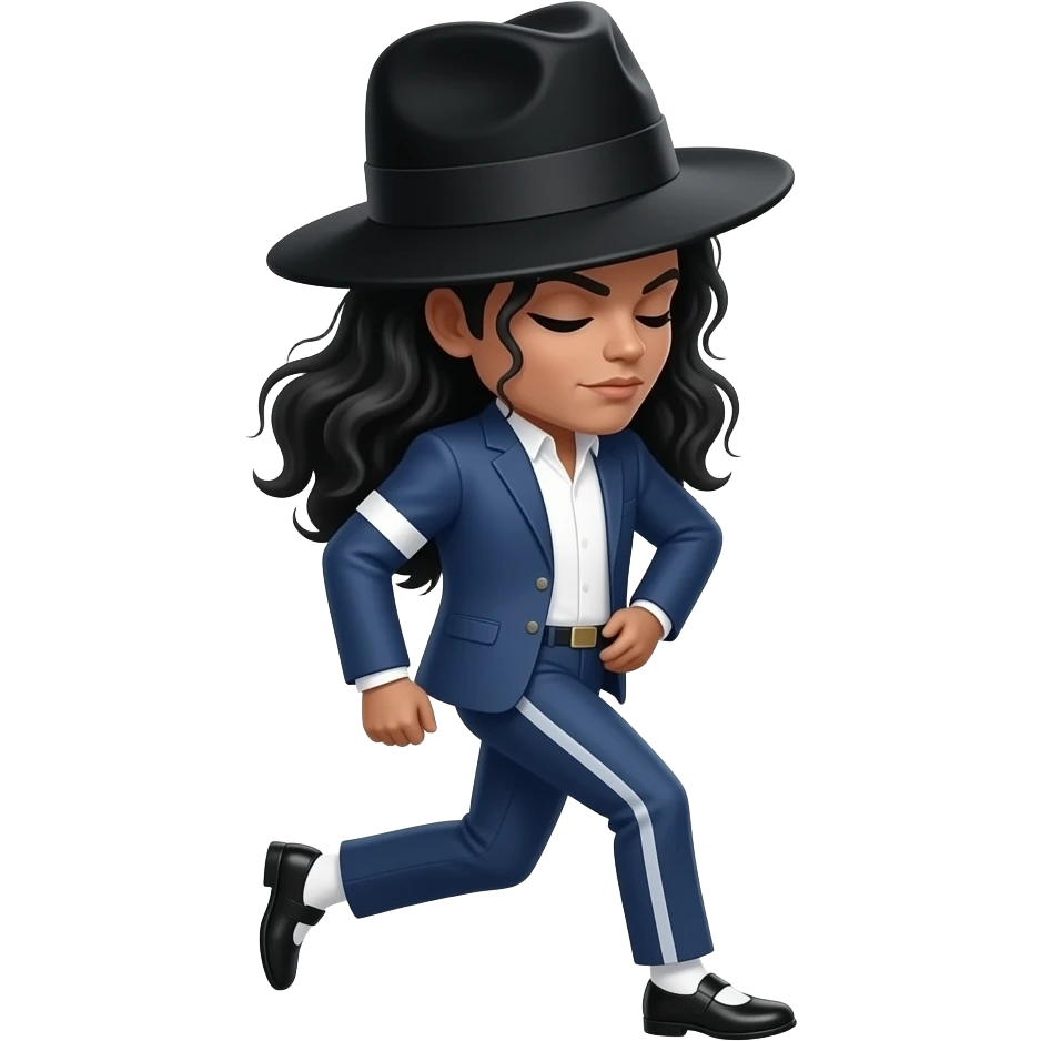 moonwalk.michael Jackson.head down with hat emoji
