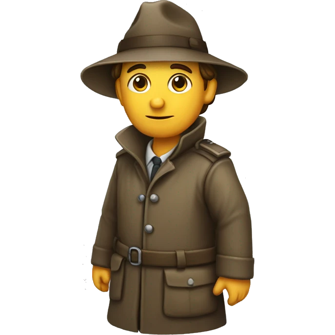 german sepherd in a detective coat emoji