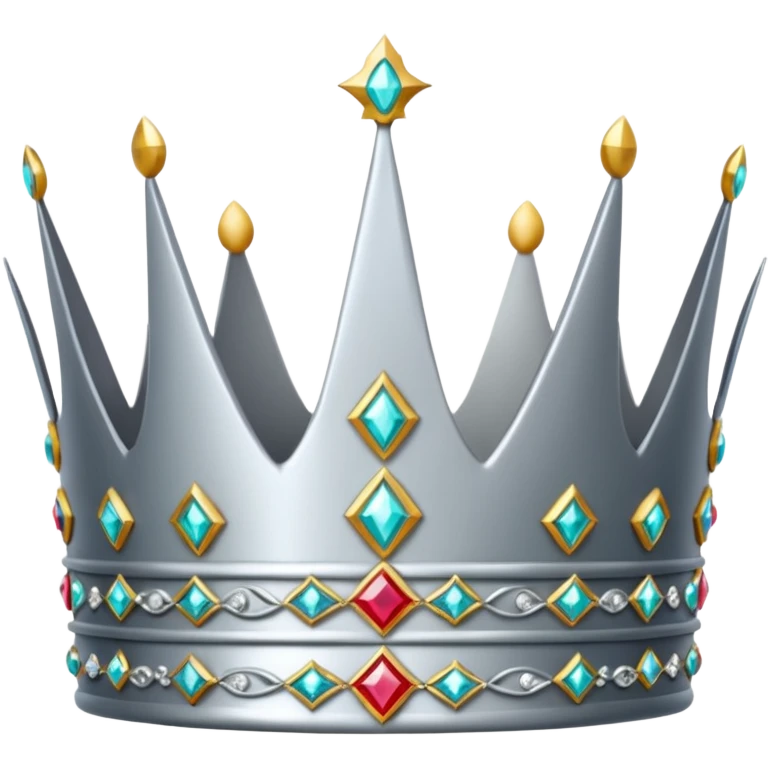 silver queen crown emoji