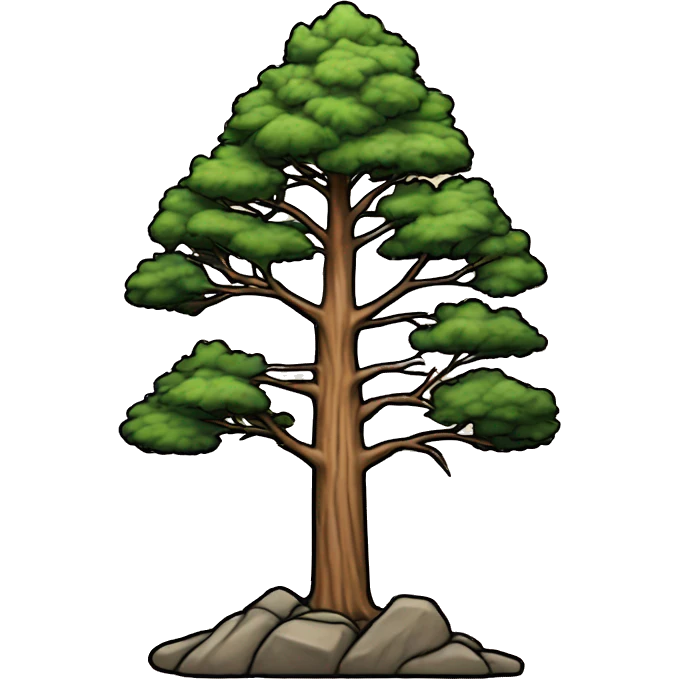 cedar and stone black outline  emoji