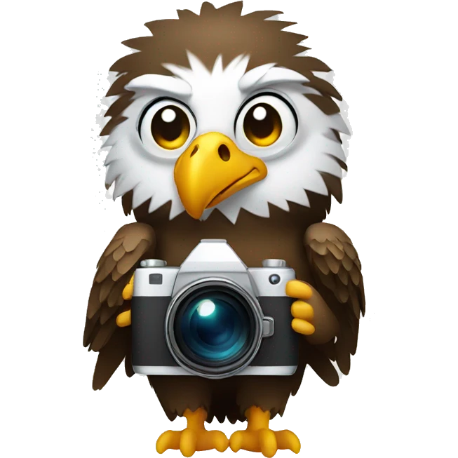 Eagle with camera emoji