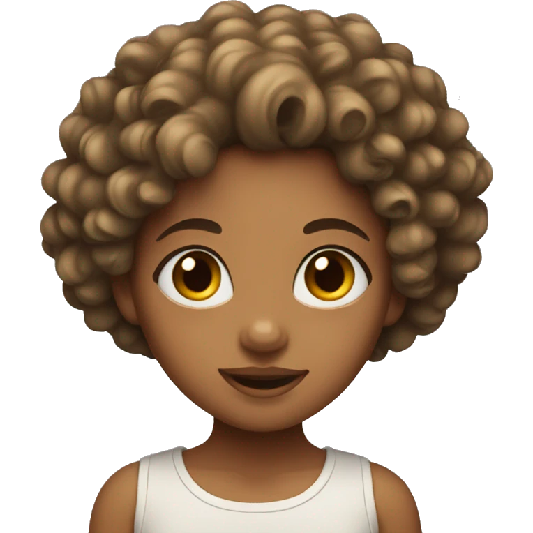 Girl with curly hair emoji