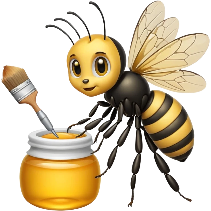 painter bee emoji