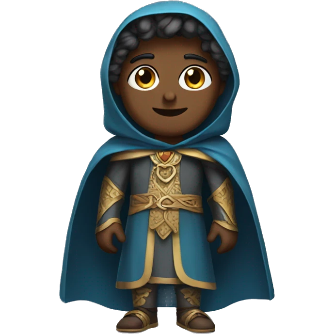 Persia wearing a cape emoji