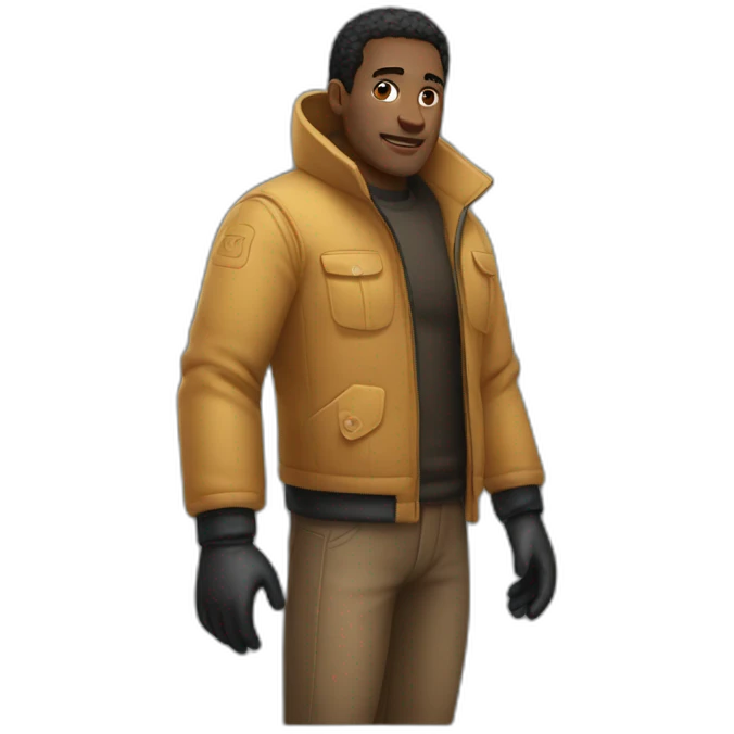 man wearing gloves full body emoji