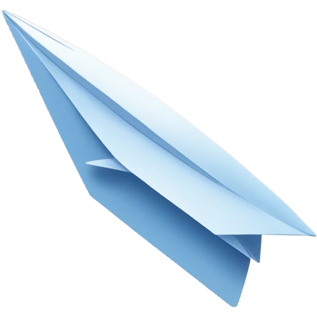 Paper airplane being sent with wind behind it emoji