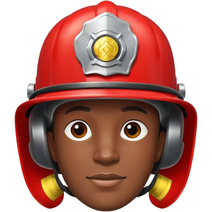 helmet fireman in unfiorm emoji