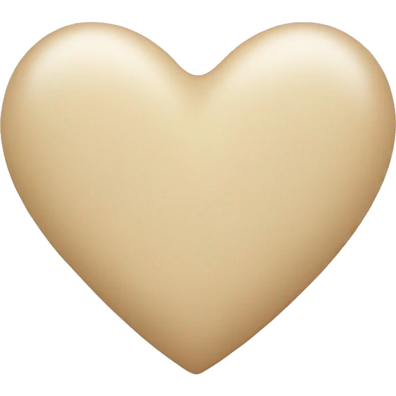 Soft Beige Heart – A heart in a gentle beige or creamy tone, symbolizing warmth and calm love. emoji