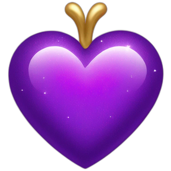 Minimmal Purple heart with glimmer emoji