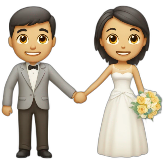 pareja recien casada emoji