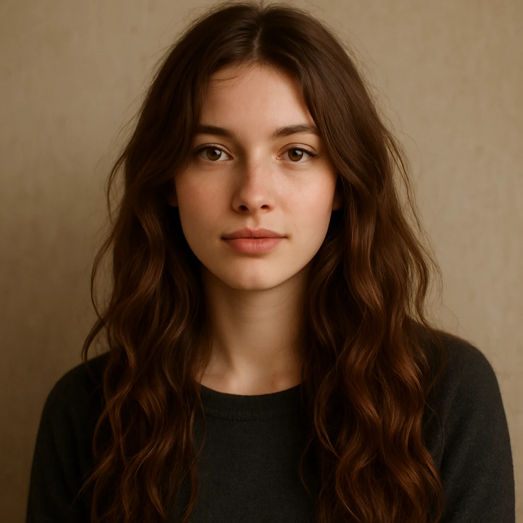 girl with long wavy brown hair, option 4 emoji
