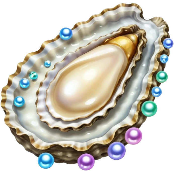 Sparkling Oyster with pearl emoji