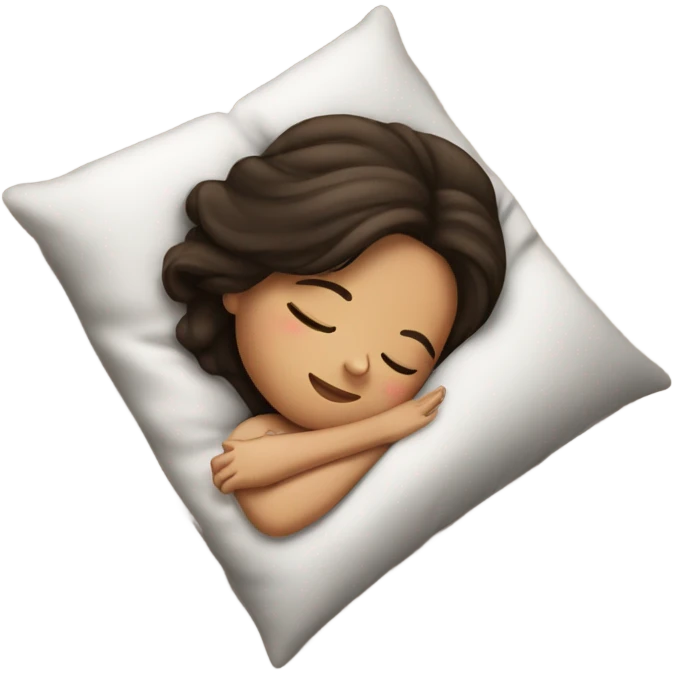 Brunette girl sleeping emoji
