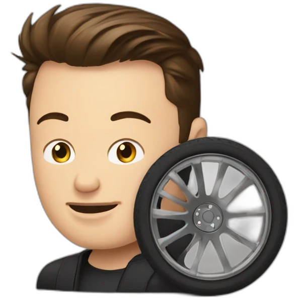 Elon musk faisant une roue emoji