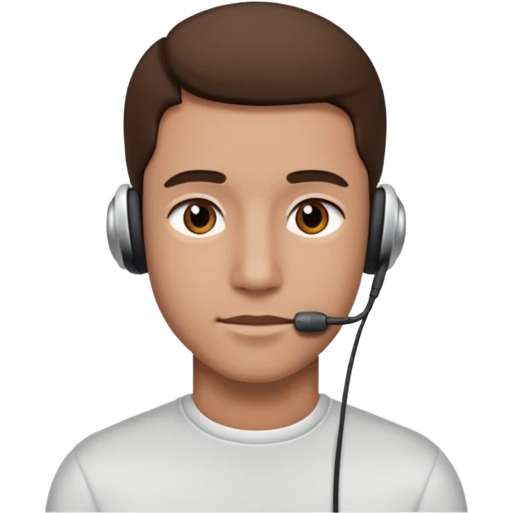 Man with ear buds emoji