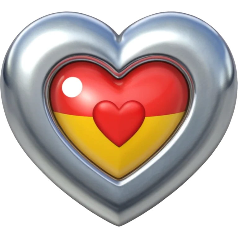 chrome heart in #ff4527 color emoji