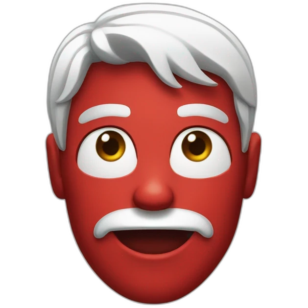 Cérebro vermelho  emoji