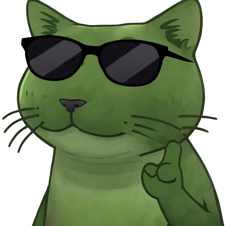 Cat with sunglasses emoji