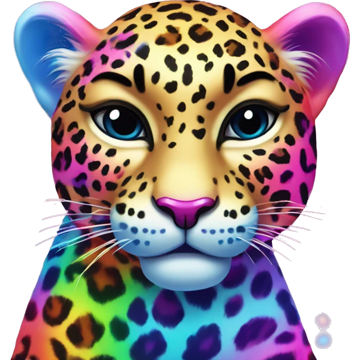 lisa frank rainbow leopard emoji