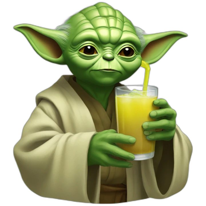 Yoda drinks béer emoji