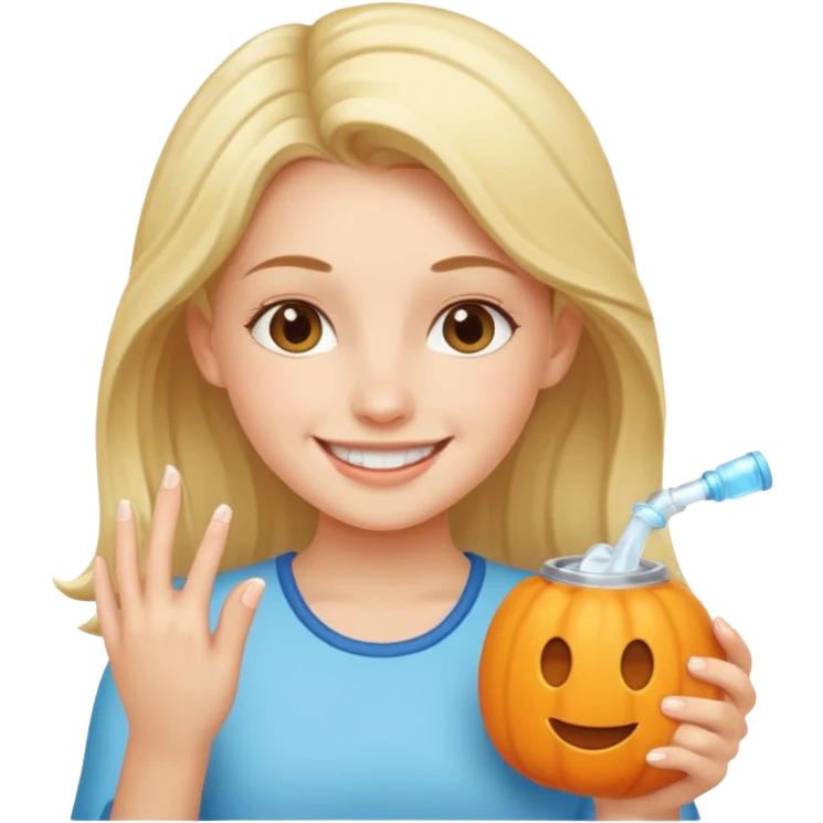 girl doing pumpsi emoji