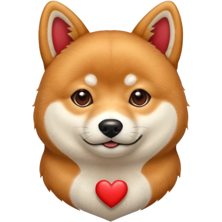 Shiba Jasper red heart emoji