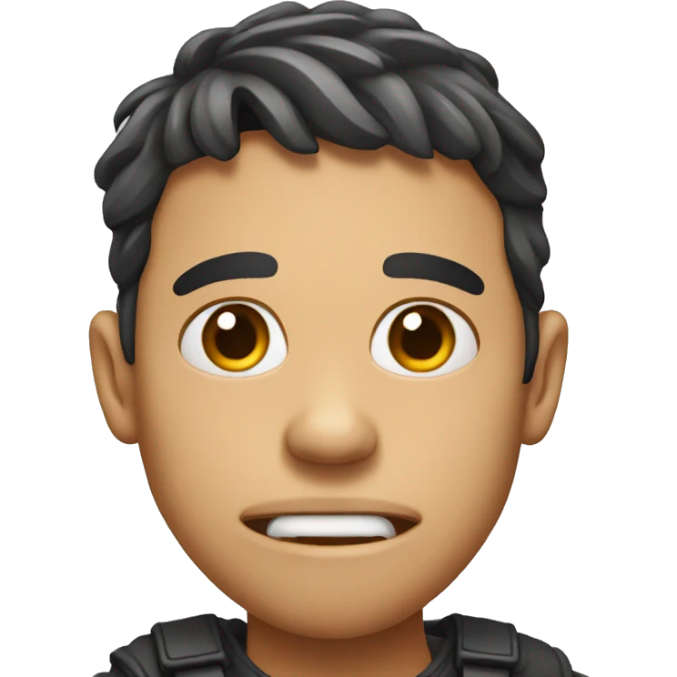 Normal emoji biting his lips emoji