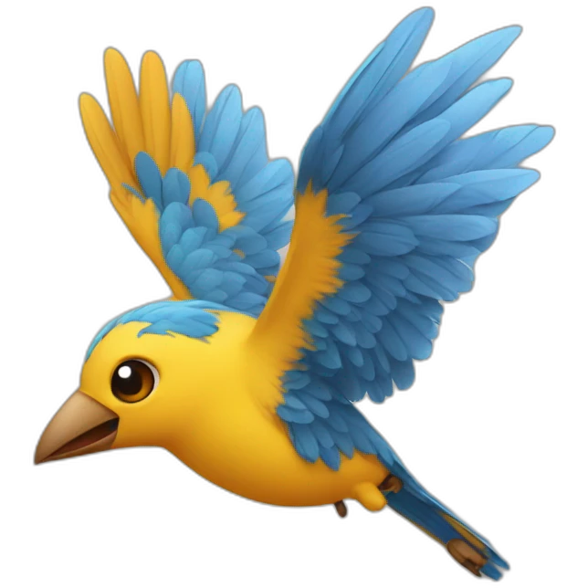 bird winning a race emoji
