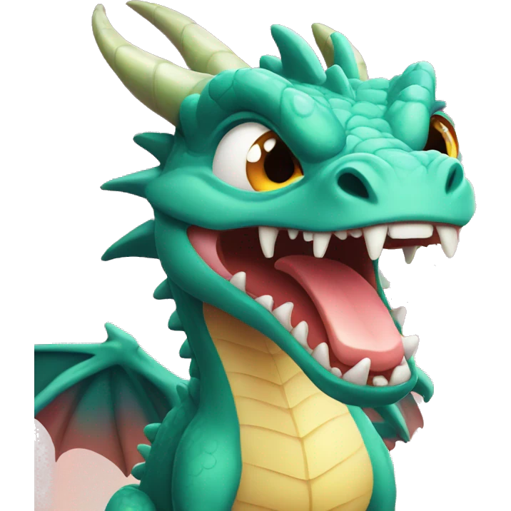 dragon cute angry emoji
