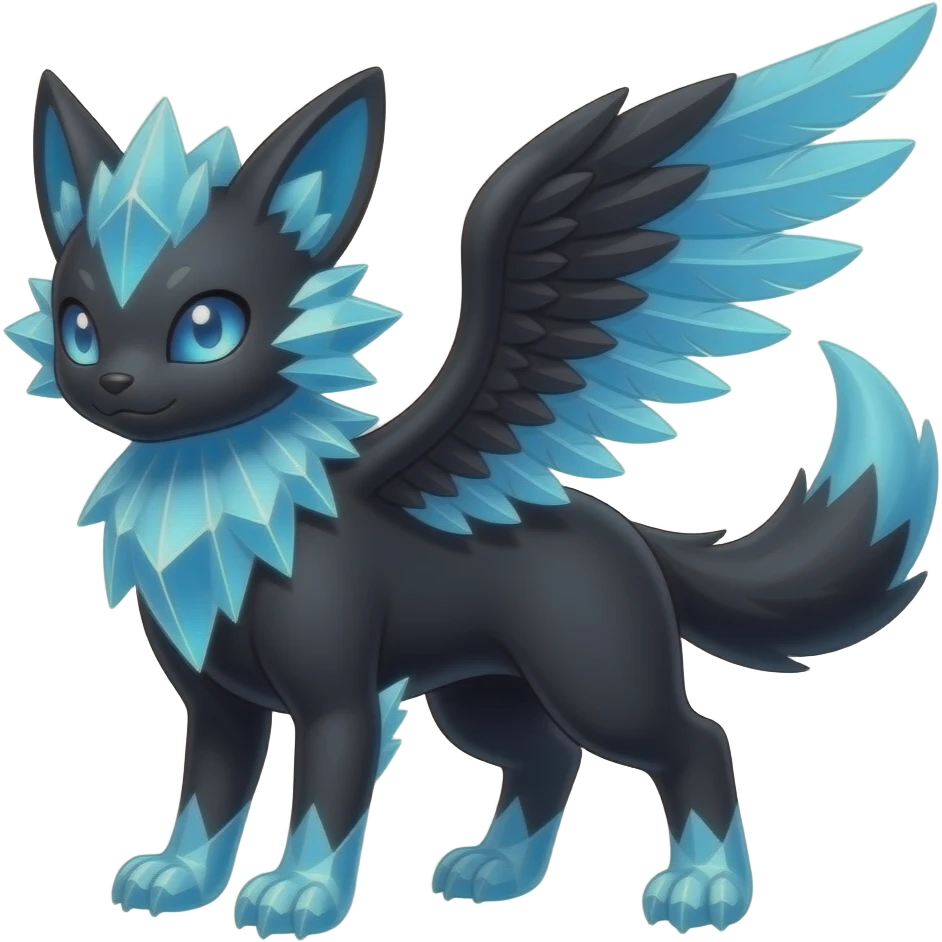 Absol-Glaceon-fusion-hybrid-creature emoji