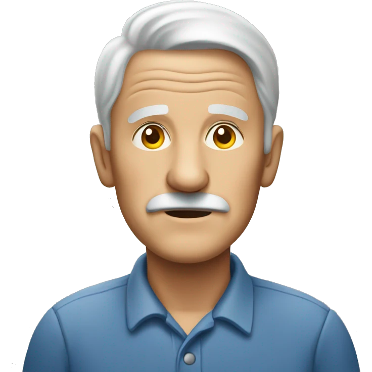 an old person that watch  men at work emoji