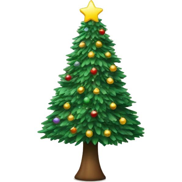 Christmas tree with now on it emoji