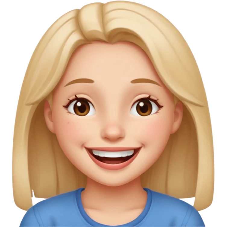 a girl genuinely feeling happy so so so much laughing so hard with her eyes folded emoji