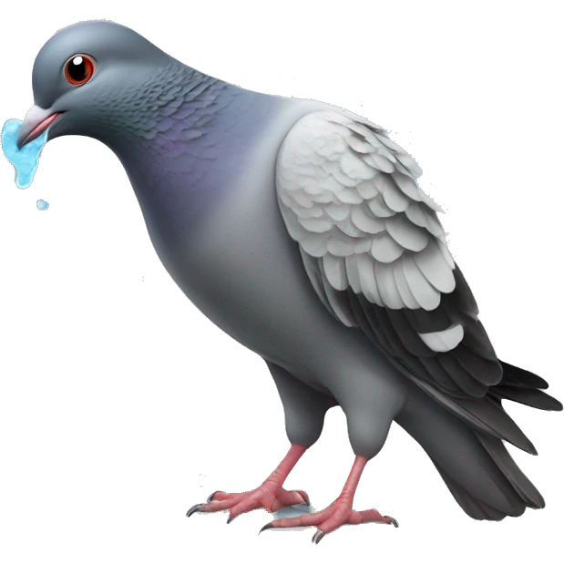 Pigeon puking emoji