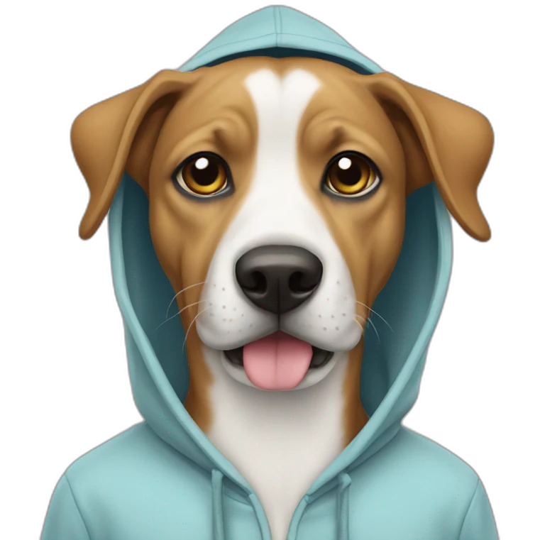 Dog with hoodie emoji