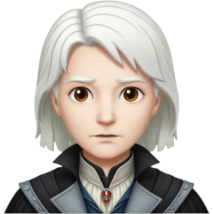 Van Helsing from Dracula with white hair emoji