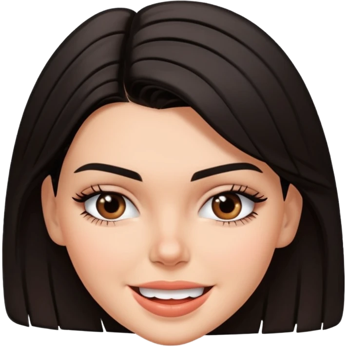 Kendall Jenner emoji style, winking emoji