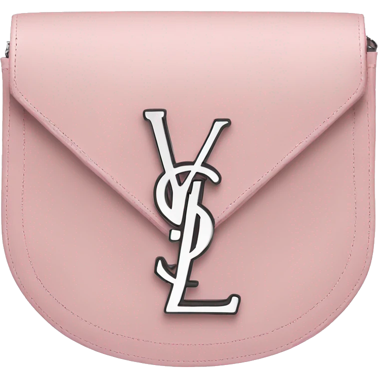 Ysl light pink purse with silver emoji