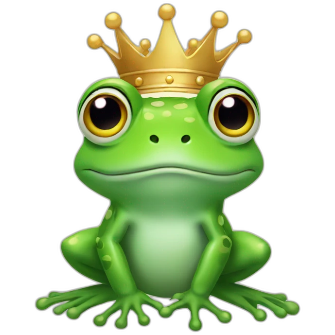 frog with wings and crown emoji