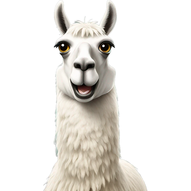 a llama talking on the phone emoji