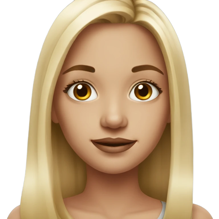 realistic portrait of a beautiful girl emoji