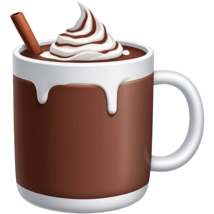 Hot chocolate in a mug ￼ also someone drinking it emoji