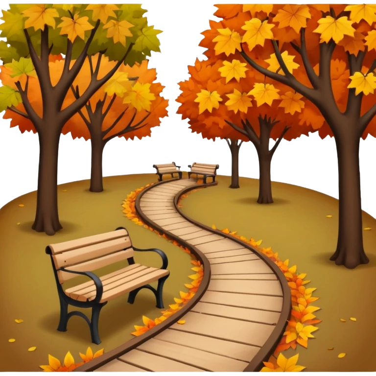 park in autumn emoji