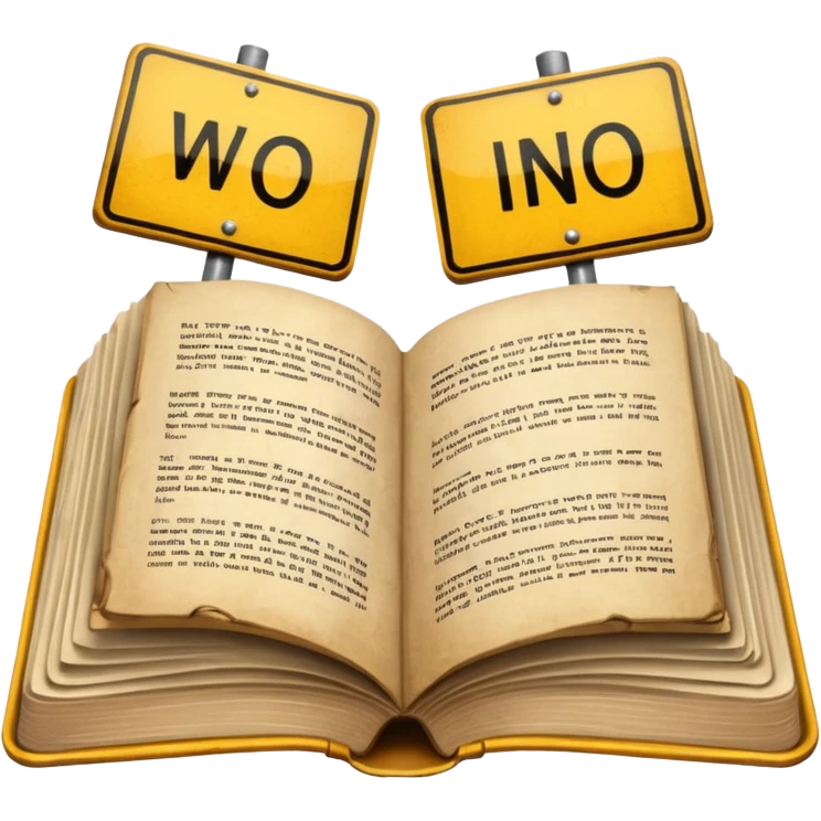 open book with a road sign inside emoji