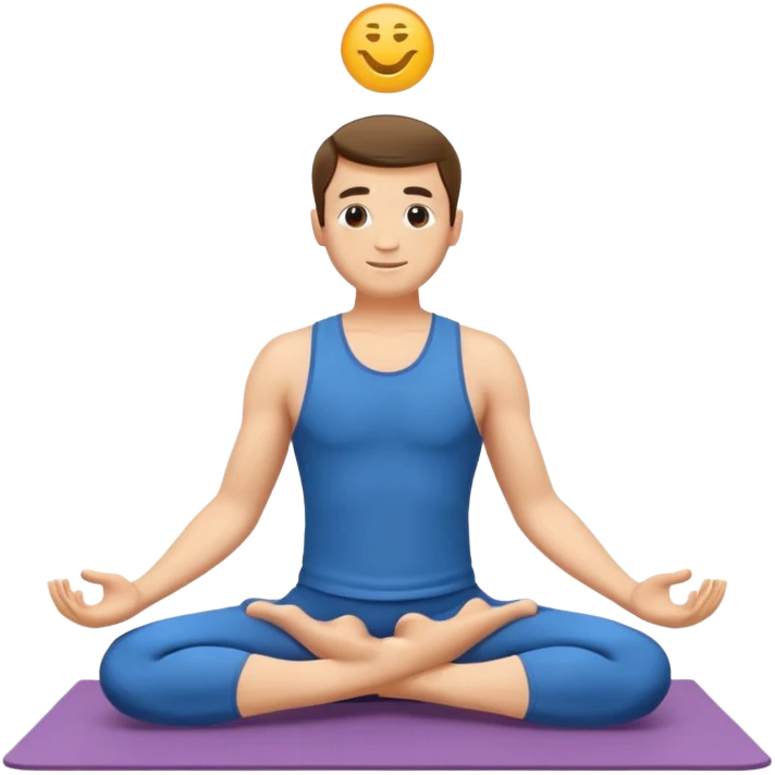 man doing yoga emoji