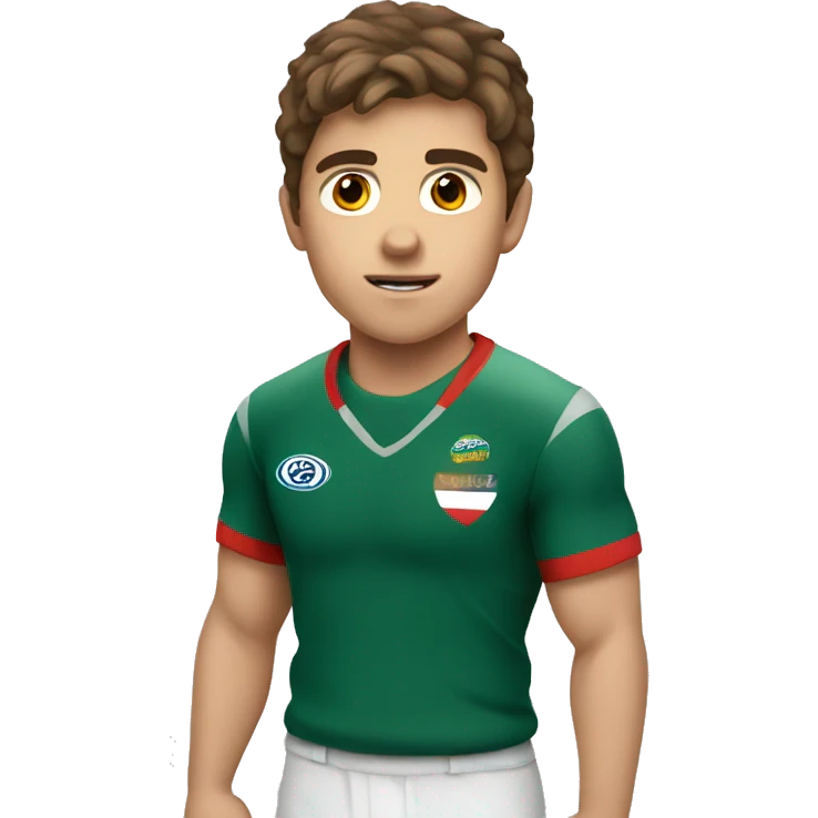 boy with brown hair brown eyes playing rugby emoji
