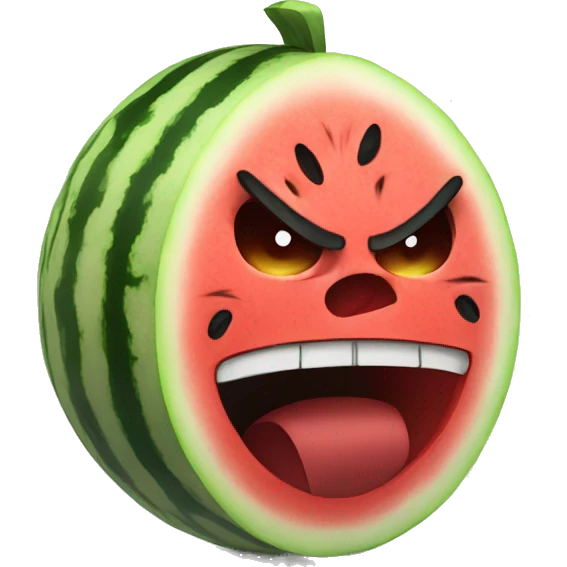 angry watermellon emoji