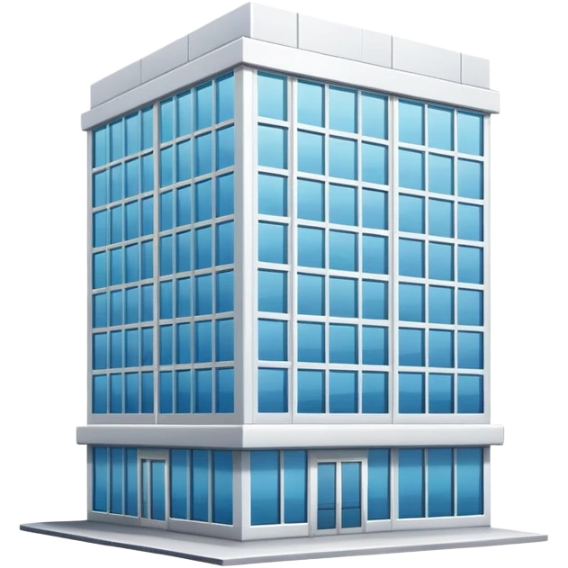 Modern office building with glass windows emoji