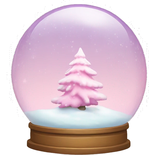 Pastel pink snow globe emoji